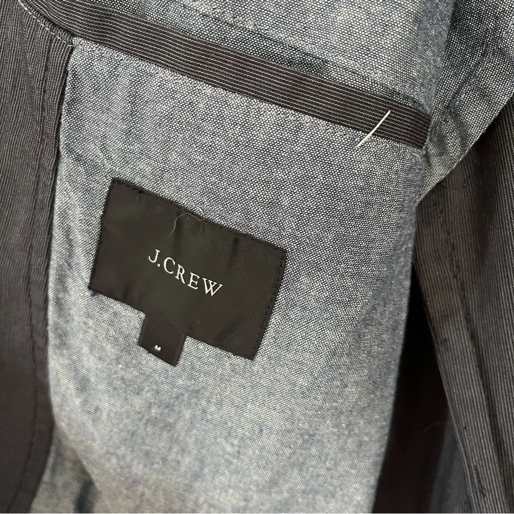 J Crew Black Label Blazer Sz Medium Cotton Gray